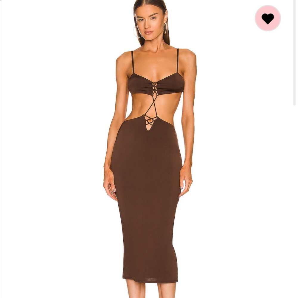 Michael Costello Edith midi dress